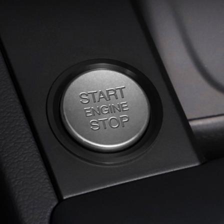 Startknapp Klistermärken Nyckelring Trim Cover SVART STARTRING Black Starting ring-Starting ring