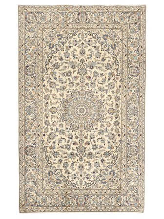 Handgeknoopt Keshan Vloerkleed 191X311 Perzisch Wol Oranje/Beige