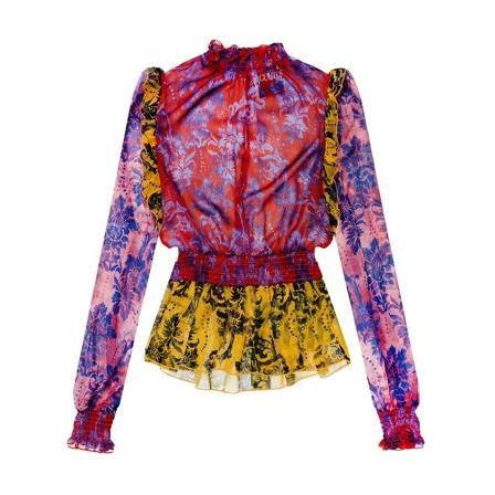 Versace Jeans Couture Shirt with floral motif rosa, Dam, Dam, Storlek: XS
