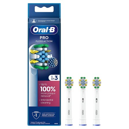 Oral-B Floss Action Børstehoveder 3 stk, Medicin & Pleje, Tandbørster, Børstehoveder