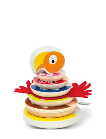 Babblarna Stapelleksak, Trä Patterned Micki Leksaker