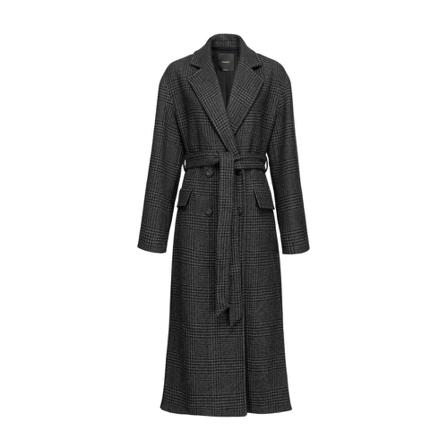 Pinko, Belted Coats Grijs, Dames, Maat:S