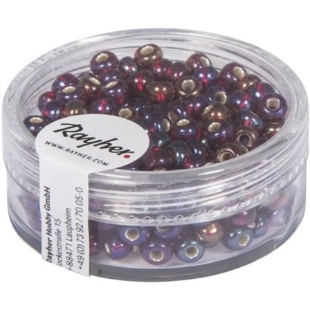 Perler af perlemor - Rayher - 14383289 - Sølvreflekser - Rainbow - 4 mm - 17 g