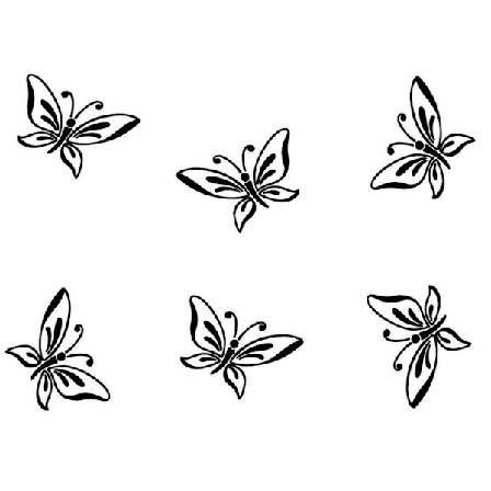 Väggdekor - 3 par Fjärilar