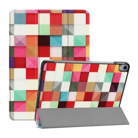iPad Pro 11" (2018) mønstered læder flip etui - Farverigt Trekants Net Multicolor