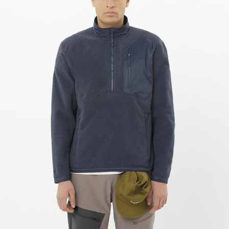 Salomon - Couches intermédiaires Vêtements Chroma Fleece Hz M - Blue Nights