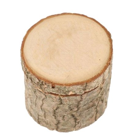 Rustik Træ Bryllupsring Æske Holder Håndlavet Vielsesring til Etui Forlovelse