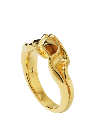 Syster P Moulded Narrow Ring Ringar Dam Guld 8