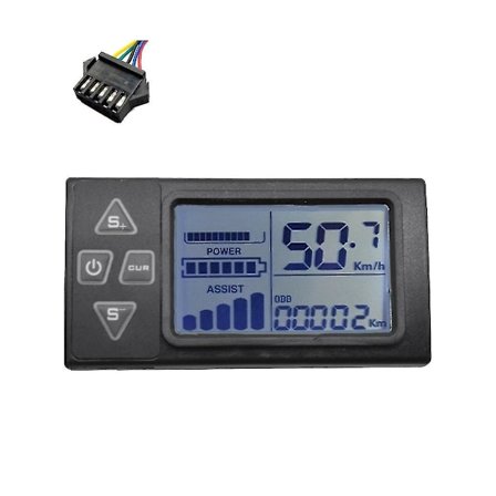 24v-60v S861 LCD Ebike Display Dashboard til Elektrisk Cykel BLDC Controller Kontrolpanel (sm Stik 5pin)