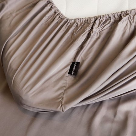 Movesgood Bamboo Fitted Sheet 90x200 cm Dra-på-lakan Grå
