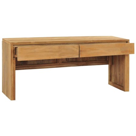 vidaXL TV-bänk 100x35x45 cm massiv teak