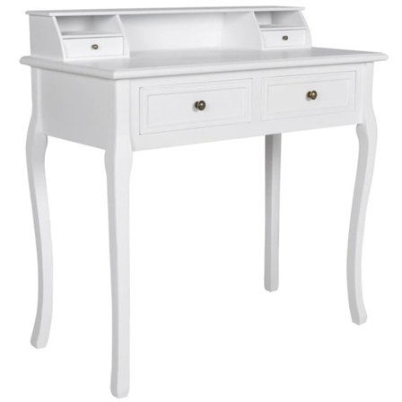 vidaXL Sminkbord Anastacia vit 87 x 42 91 cm