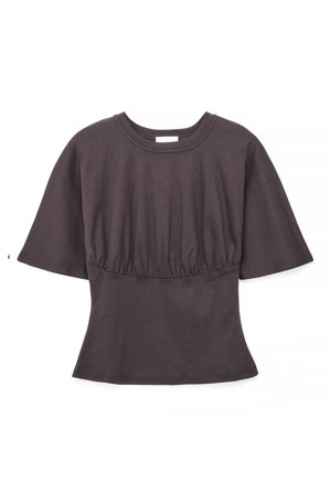 NA-KD T-shirt med åtsittande midja - T-shirts - Brun - XS