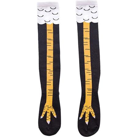 Galskapen Morsomme Kyllingben Føtter Mid-Calf 17,7 tommer Sokker, Morsomme