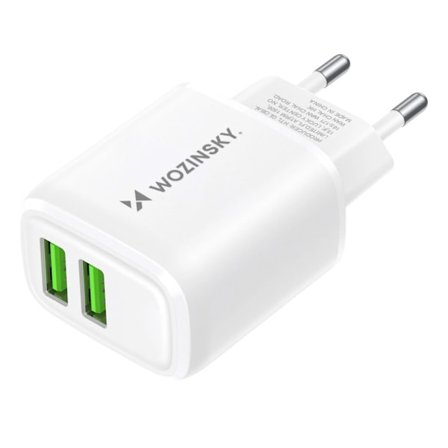Vægoplader 2,4A 30W med 2 USB-porte