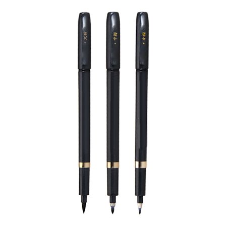 3 st Svarta Kalligrafipennor Mjukare Skrift 3 Storlekar Handskriftspennor för Kalligrafiövning Målning Graffiti