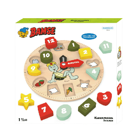 BAMSE Skalman mat- och sovklocka Babyleksaker Unisex ONESIZE