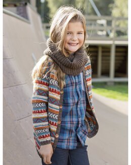 Strikkeoppskrift Kofte og halsvarmer - Du Store Alpakka