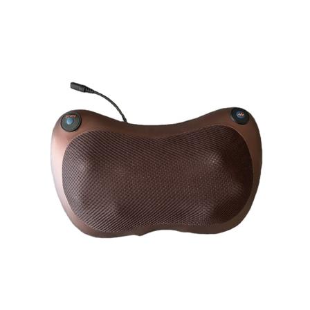 Multifunktionel bil skulder og nakke massager 4 hoveder enkelt knap plug-in model brun