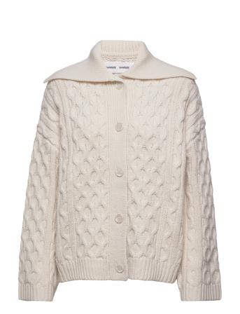 Kaya Cardigan 11250 Strikkegenser Cardigan Creme Samsøe Samsøe