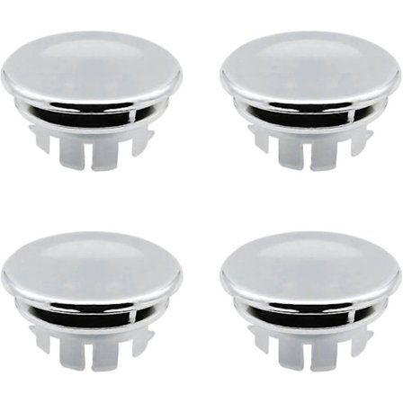 Overløbsdæksel til håndvask - Udskiftnings overløbsring - Prop til badeværelse, køkken, vask - Rundt overløbshul - indsats