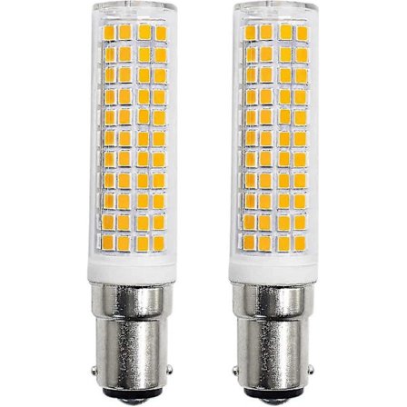 Uudet B15d LED-lamput 8W Vastaava 90W 80W 75W Lämmin Valkoinen B15 Kanta 910lm 230V 3000K (2 kpl pakkaus) Nopea 2023 [DB]
