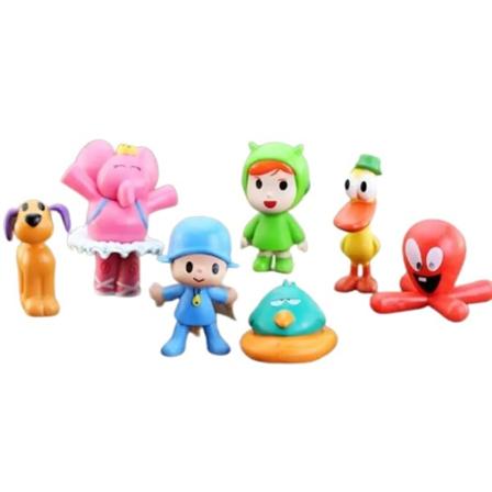 7 stykker Dyr Leke Fugl And Elefant Dukke Modell Scene Ornamenter Anime Tegneserie Søte Figurer Leker