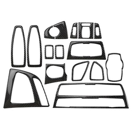 Kolfiber Komplett Set Interiörtillbehör för 3-serie F30 F31 2013-2018 GT F34 4-serie F32 F33 F36 2014-2018 Vänsterstyrd