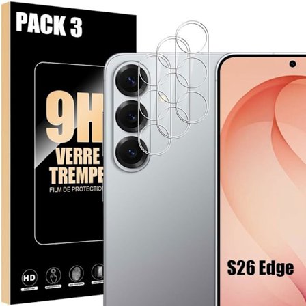 Hærdet Glas Kamera - BOOLING - til Samsung Galaxy S26 Edge - 3 Stykker Stødabsorberende Ridsefast