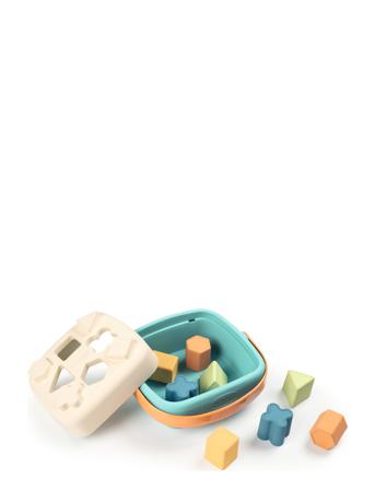 S-Green Shape Sorter Basket Toys Baby Toys Educational Toys Sorting Box Toy Multi/mønstret Smoby