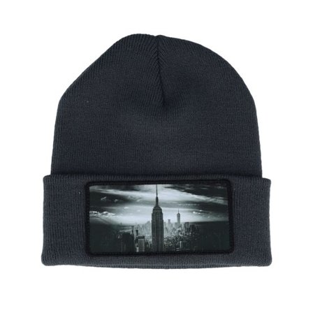 Calza Pennello - Grå cuff Beanie - New York Skyscraper Beanie Graphite Grey Cuff @ Hatstore