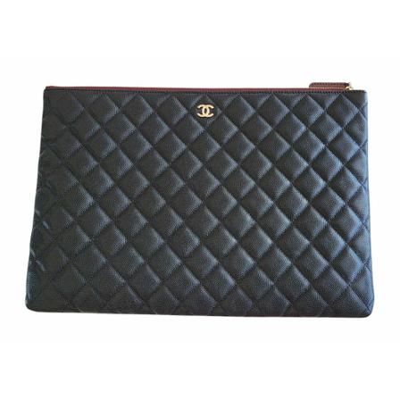 Chanel Vintage Clutches , Zwart , Dames , Maat: ONE Size Vintage Tassen