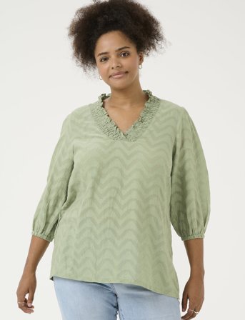 Kaffe Curve Kcvitana Blouse - Green - 52