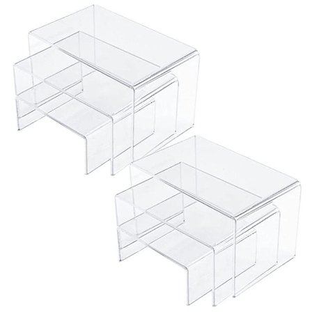 6 st Akryl Display Hylla Godis Dessert Samlarfigurer