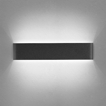 LED Vegglampe Innendørs Svart 14W Vegglampe Kald Hvit