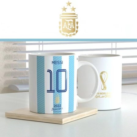 2022 VM Argentina Messi 3-stjernet keramisk krus