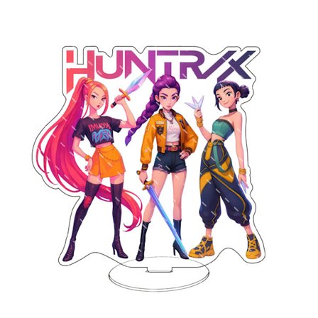 Demon Hunters Q -versio K-Pop Demon Hunters tyttöryhmä Demon Hunter -jalusta