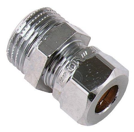 Vatette FG032053420 Klämringskoppling rak, förkromad, utv gänga 15 mm x G15, Installation