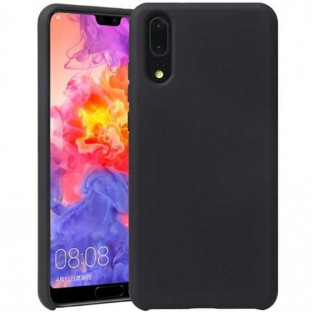 Huawei P20 Pro Gummibelagd Mattsvart Silikon Skal