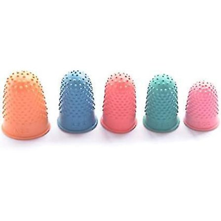 5 Størrelser Gummifingertutter 5 Farver Skridsikker Genanvendelig Finger