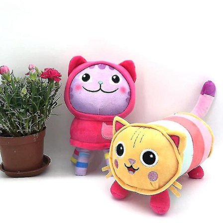 Gaby docka sjöjungfru katt plyschdocka plyschleksak docka spel runt docka present (Cuddle Cat)