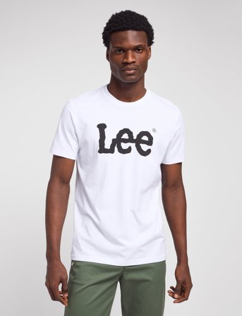 Lee Jeans Wobbly Logo Tee - White - S