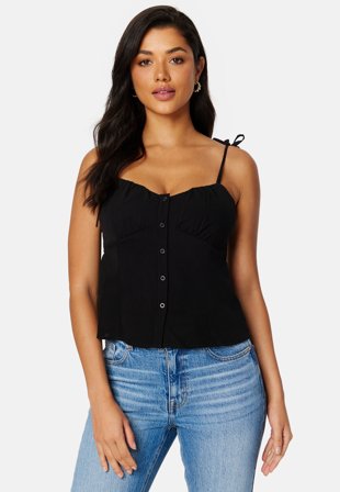 BUBBLEROOM Violie Strap top Black Klær