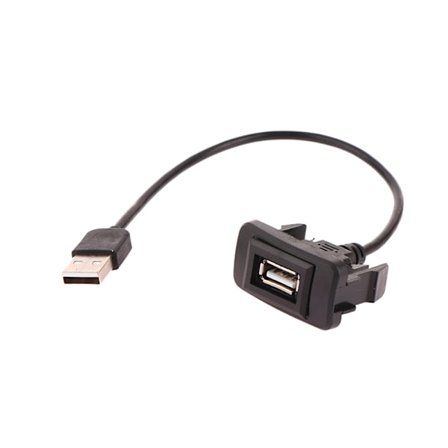 Bilinstrumentbräda Flush Mount USB Panel Förlängningskabel Adapter Soc
