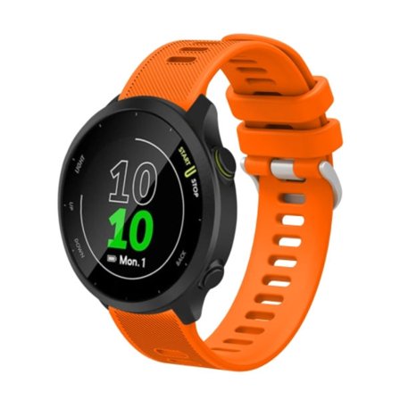 För Garmin Forerunner 245 Music 20mm Silicone Twill Watch Band