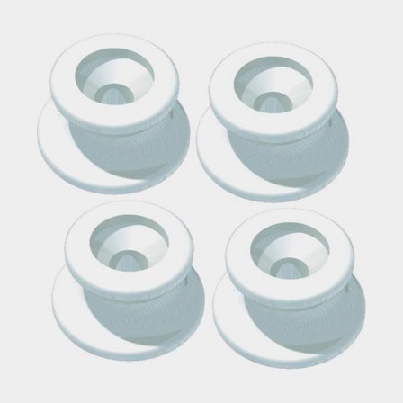 Unimer kapellfäste vit Ø25mm, 4 st