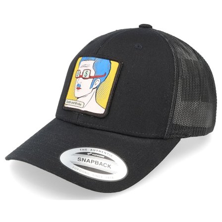 4REAL - Schwarz Trucker Cap - Dumb And Broke Patch Black Trucker @ Hatstore