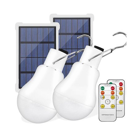 Kannettavat aurinkokennolamput, USB-ladattavat hätä-LED-lamput kaukosäätimellä ja ajastimella varastoon, vaellukselle, leirintätelttaan, 2 sarjaa