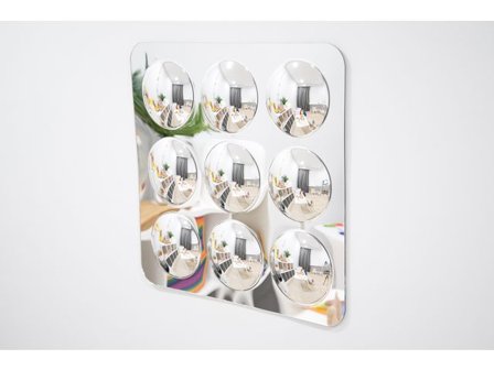 Spegel med 9 konvexa kupoler - Lyreco - Skolmöbler och inredning - Lekmöbler - Skärmar, speglar och teater