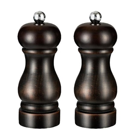 Salt- och pepparkvarnset, manuell pepparkvarn med justerbar grovlek, påfyllningsbara kryddkvarnar FRÅN brow